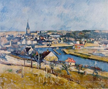 Paul Cezanne Painting - Ile de France Landscape 2 Paul Cezanne